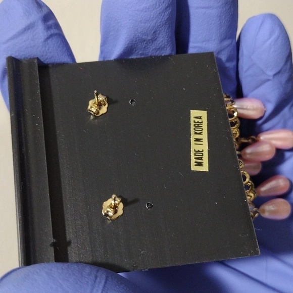 Women's Gold-tone Filigree Cone Shape Design Beaded Drop Dangle Earrings, #1 - Picture 4 of 5